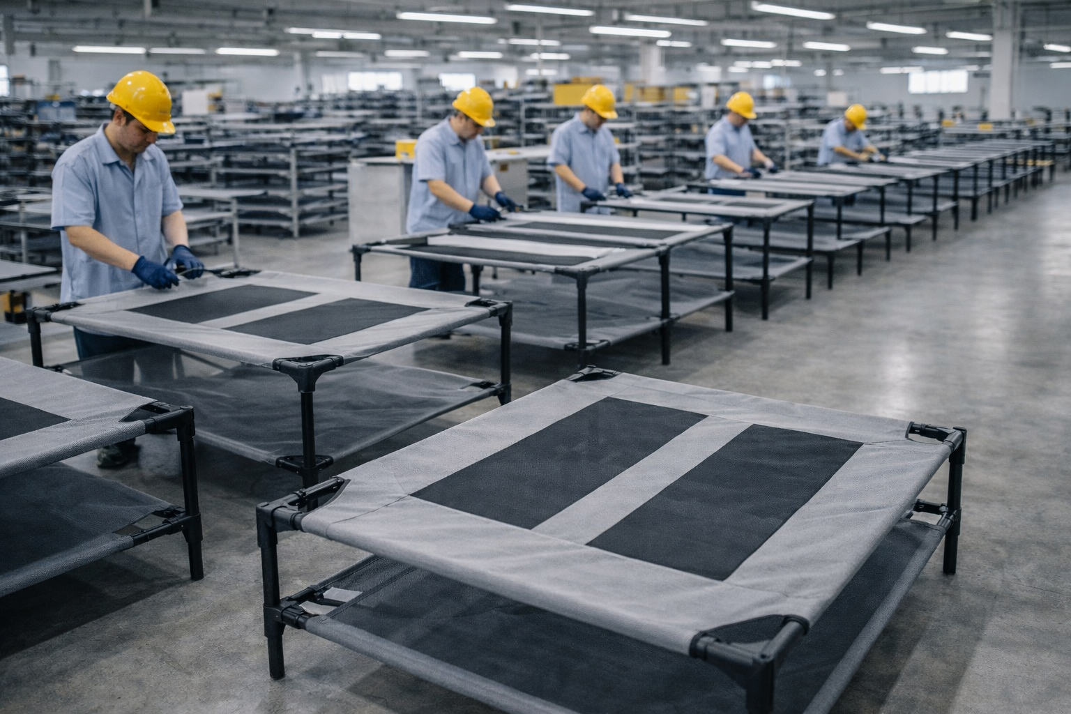 Outdoor dog bed supplier factory production line